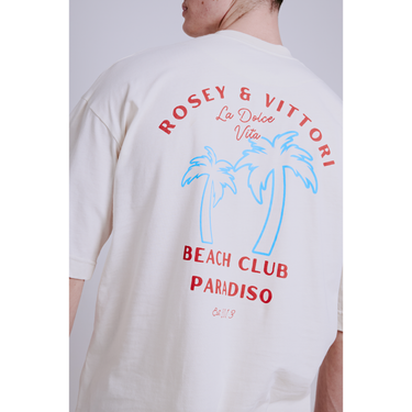 Off White Beach Club Graphic Tee