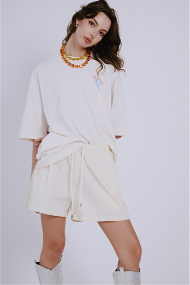 Off -White Relaxed Shorts
