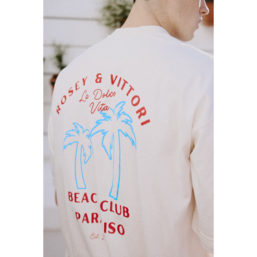 Off White Beach Club Graphic Tee