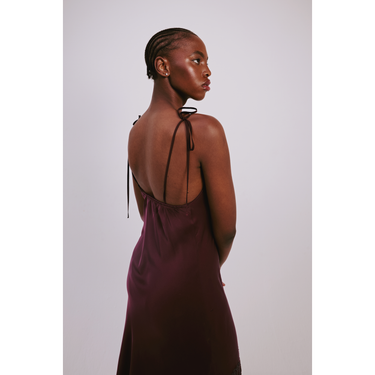 Satin Diamante Palm Dress