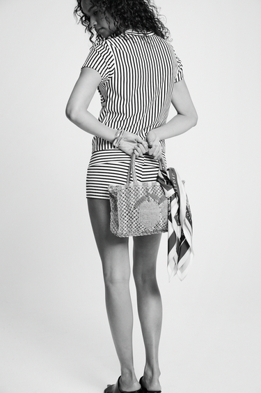 Ciao Black & White Stripe Micro Short