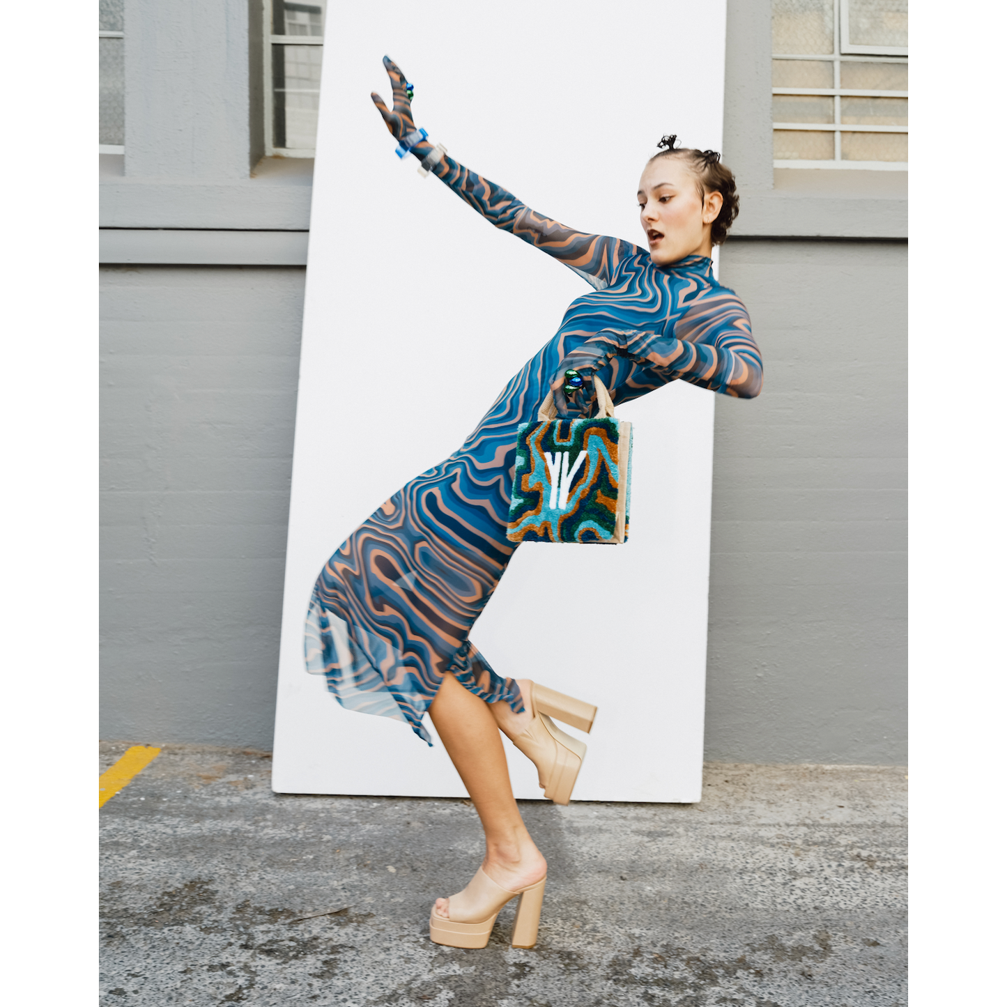 Peach clearance mesh dress